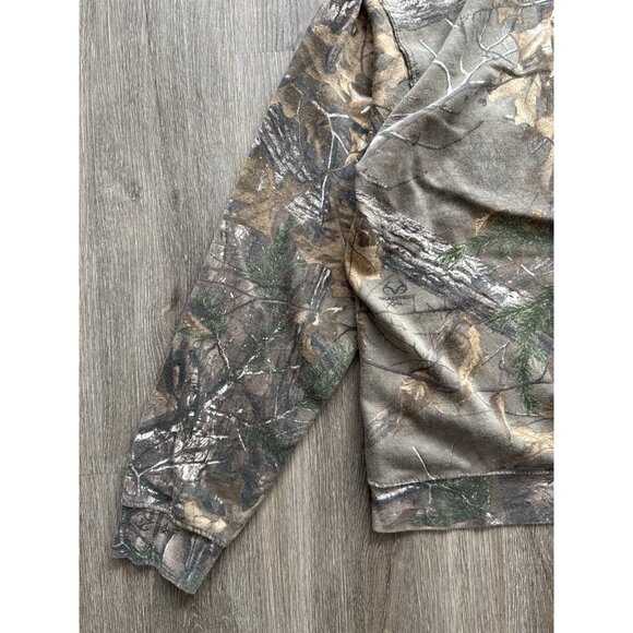 Rare Vintage Y2K Realtree Hoodie Camo Streetwear Hype Medium Paint Splatter - Picture 8 of 13